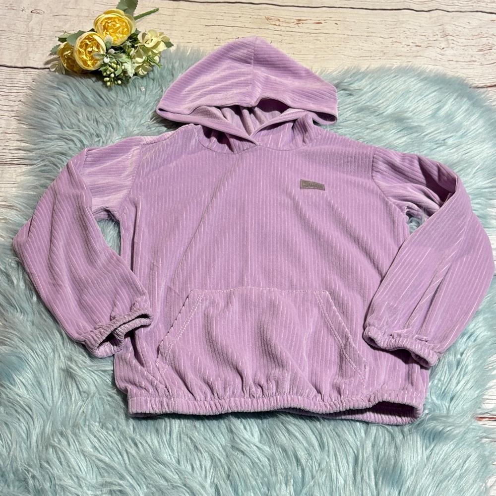 Juicy Couture Lilac Ribbed Girls Hoodie sz 7